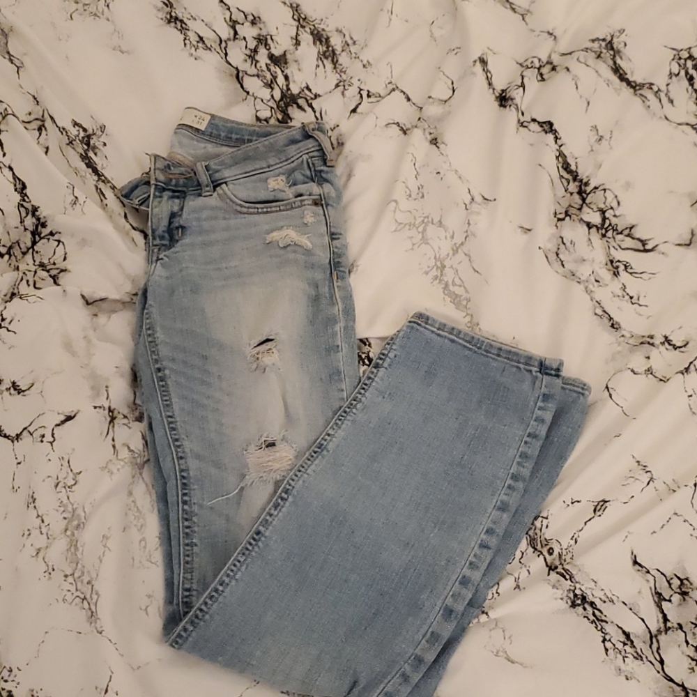 Mid-wash jeans